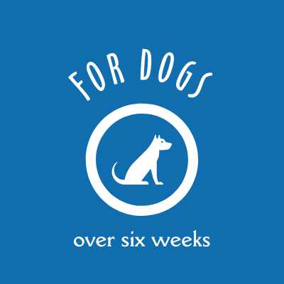 Description referencing the age of the dogs that can use the set products