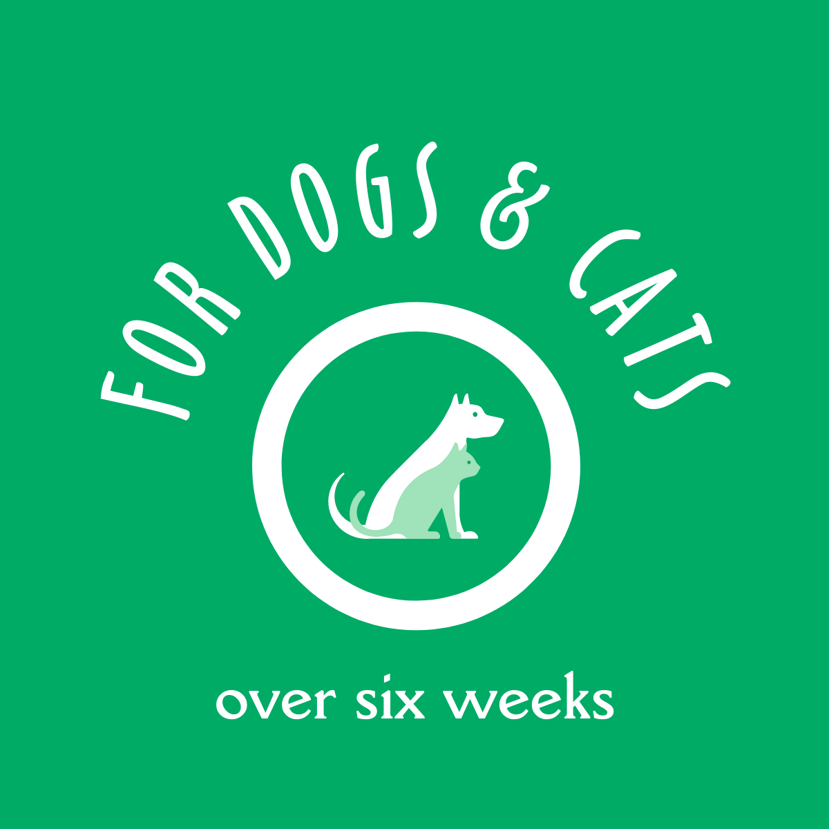 Description referencing the age of the dogs and cats that can use the product