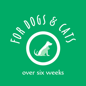 Description referencing the age of the dogs and cats that can use the product