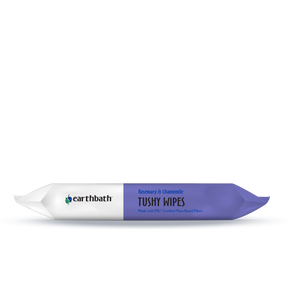 earthbath® Tushy Wipes, Rosemary & Chamomile Odor-Eating Enzymes & Baking Soda, 30 ct plant-based wipes in  re-sealable pouch