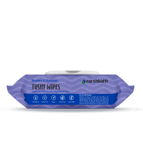 Tushy Wipes with rosemary and chamomile  lying down from other perspective