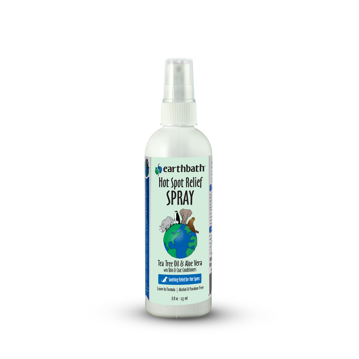 Earthbath Hot Spot Relief Spray bottle on a white background